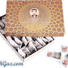 گز کرمانی ۱۸% مغز بادام لقمه ۴۵۰ گرمی