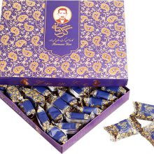 گز کرمانی ۲۸% مخلوط لقمه (پسته و بادام) ۴۵۰ گرمی