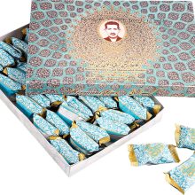 گز کرمانی ۱۸% مخلوط لقمه (پسته و بادام) ۴۵۰ گرمی